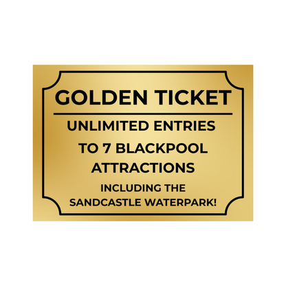 A6 Print | Golden Ticket Gift Voucher | Gift Idea - Dinky Designs