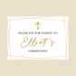 Rectangle Stickers | Gold & White Party Stickers | Birthday, Baby Shower, Christening, Wedding, Engagement Stickers | Party Bag Stickers