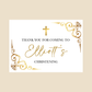 Rectangle Stickers | Gold & White Party Stickers | Birthday, Baby Shower, Christening, Wedding, Engagement Stickers | Party Bag Stickers
