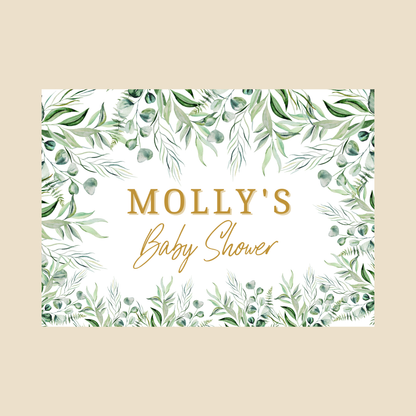 Rectangle Stickers | Greenery Leaf Party Stickers | Birthday, Baby Shower, Christening, Wedding Stickers | Party Bag Stickers