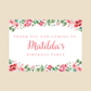 Rectangle Stickers | Fuchsia Pink Floral Party Stickers | Birthday, Baby Shower, Christening Stickers | Party Bag Stickers