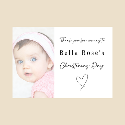 Rectangle Stickers | Colour Photo Party Stickers |  Christening, Baby Shower, First Birthday Party Stickers | Party Bag Stickers