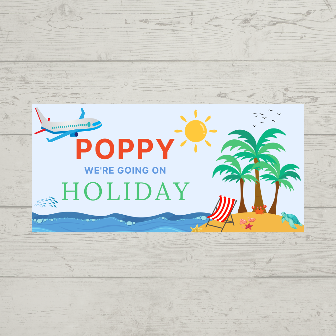 Surprise Ticket Print | Personalised Summer Holiday Vacation Ticket Voucher | Gift Idea