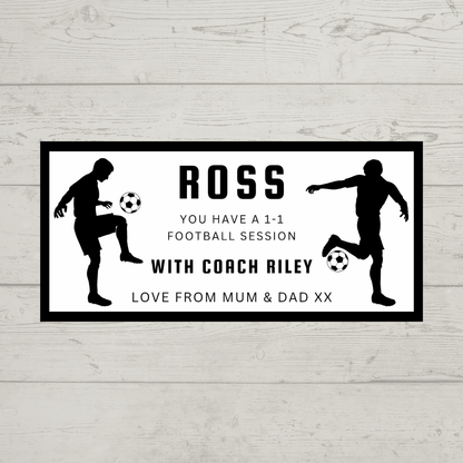 Surprise Ticket Print | Personalised Football Ticket Gift Voucher | Gift Idea