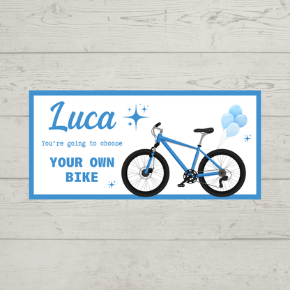 Surprise Ticket Print | Personalised Bike Ticket Voucher | Gift Idea