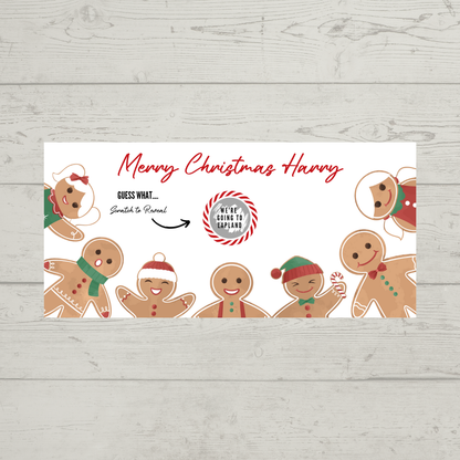 Gingerbread Surprise Christmas Ticket Print | Personalised Gingerbread Christmas Ticket | Christmas Scratch Reveal | Gift Idea