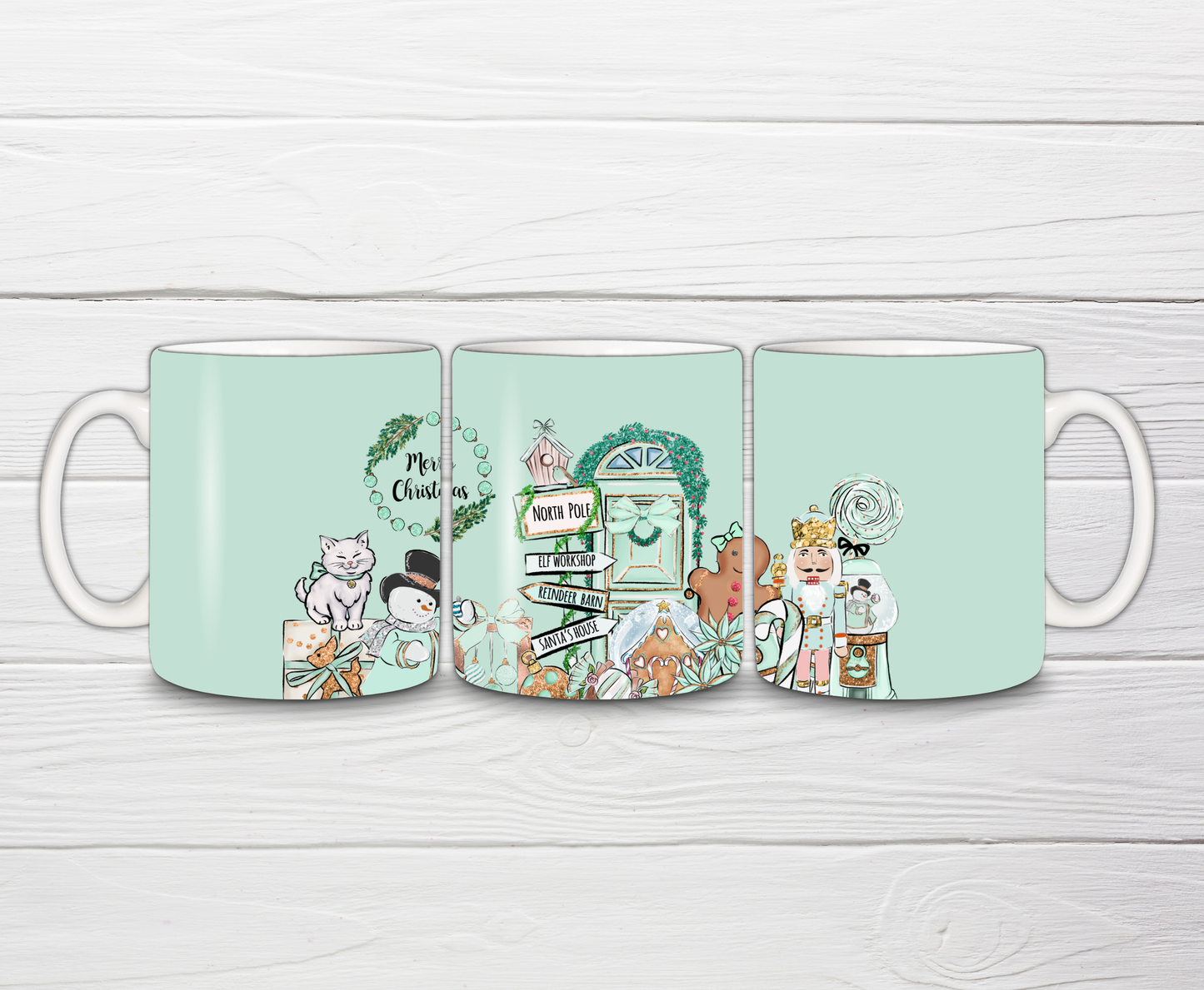 SALE - Mint Green Christmas Mug | Merry Christmas Mug | Gift Idea