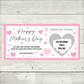 Surprise Mother's Day Ticket Print | Personalised Ticket | Mother's Day Scratch Reveal | Gift Idea