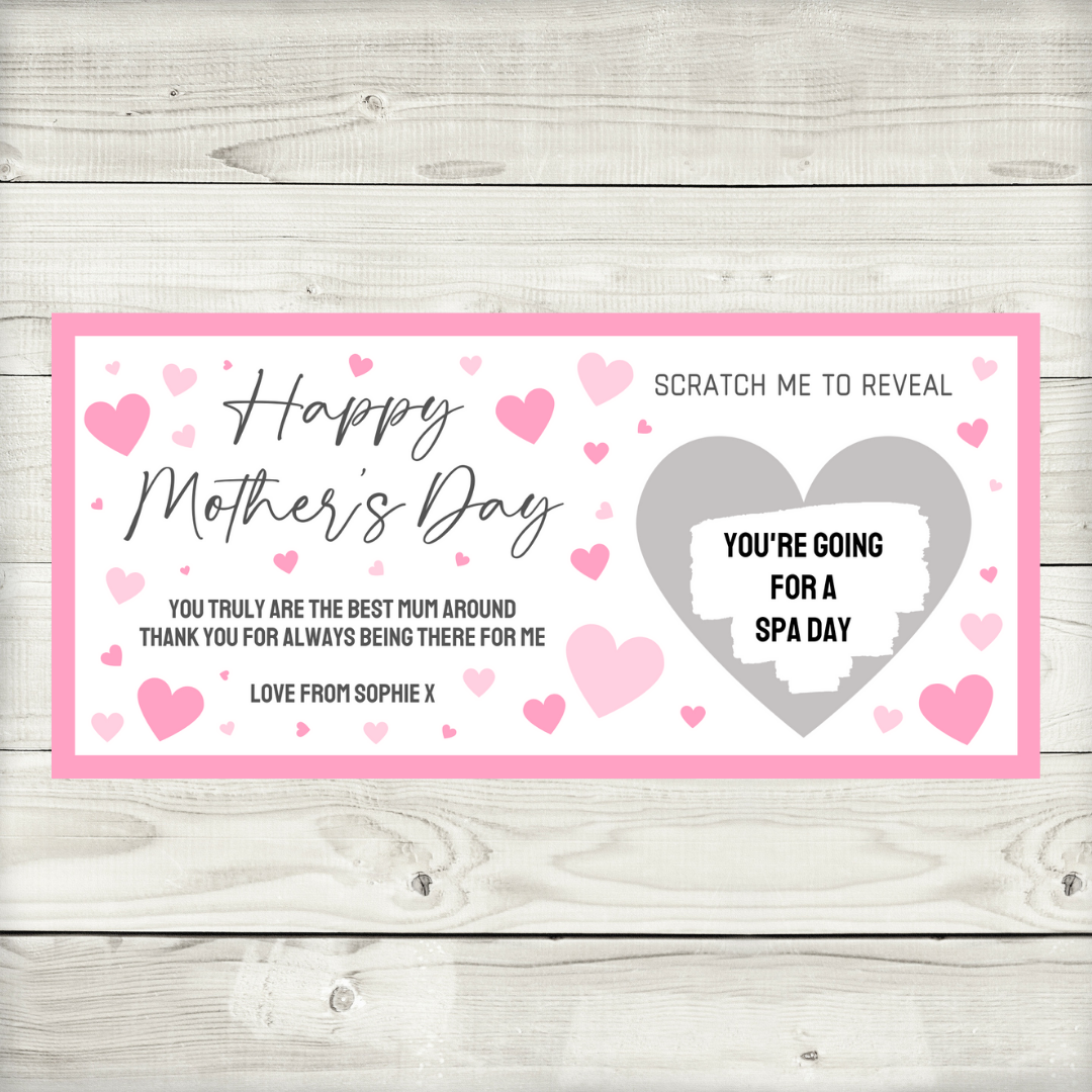Surprise Mother's Day Ticket Print | Personalised Ticket | Mother's Day Scratch Reveal | Gift Idea