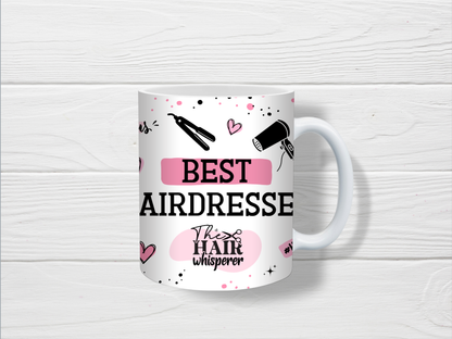 Hairdresser Mug | Pink Best Hairdresser Quote Mug | Gift Idea