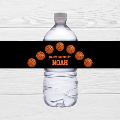 Juice Bottle Labels | Basketball Theme Labels | Water Bottle Stickers | Basketball Party | Party Stickers (Design 3)