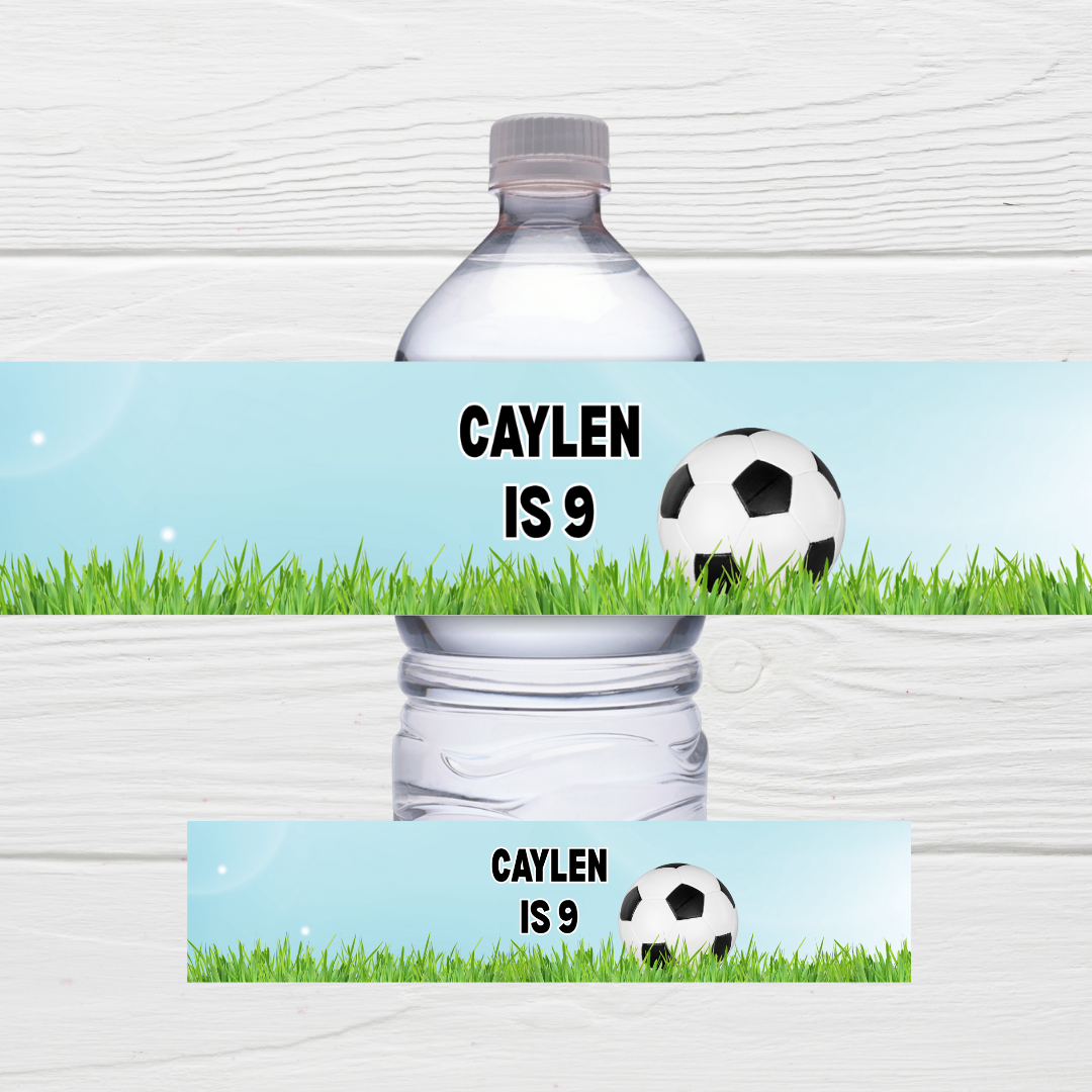Juice Bottle Labels | Football Theme Labels | Water Bottle Stickers | Football Party | Party Stickers - Dinky Designs