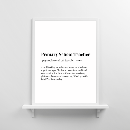 Definition Print | Primary School Teacher | Teacher Gift Idea | Design 2