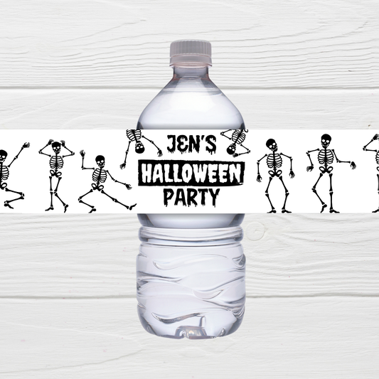 Juice Bottle Labels | Halloween Skeleton Labels | Water Bottle Stickers | Halloween Party | Party Stickers