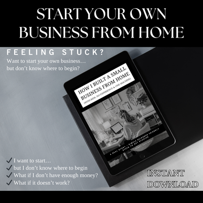 How to Start a Small Business from Home | Beginner Guide | Side Hustle Ideas | Cricut Business | Make Money Online UK | Digital Download - Dinky Designs