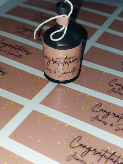Party popper stickers