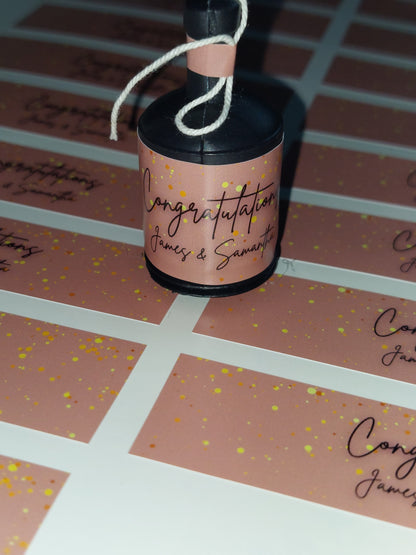 Party popper stickers