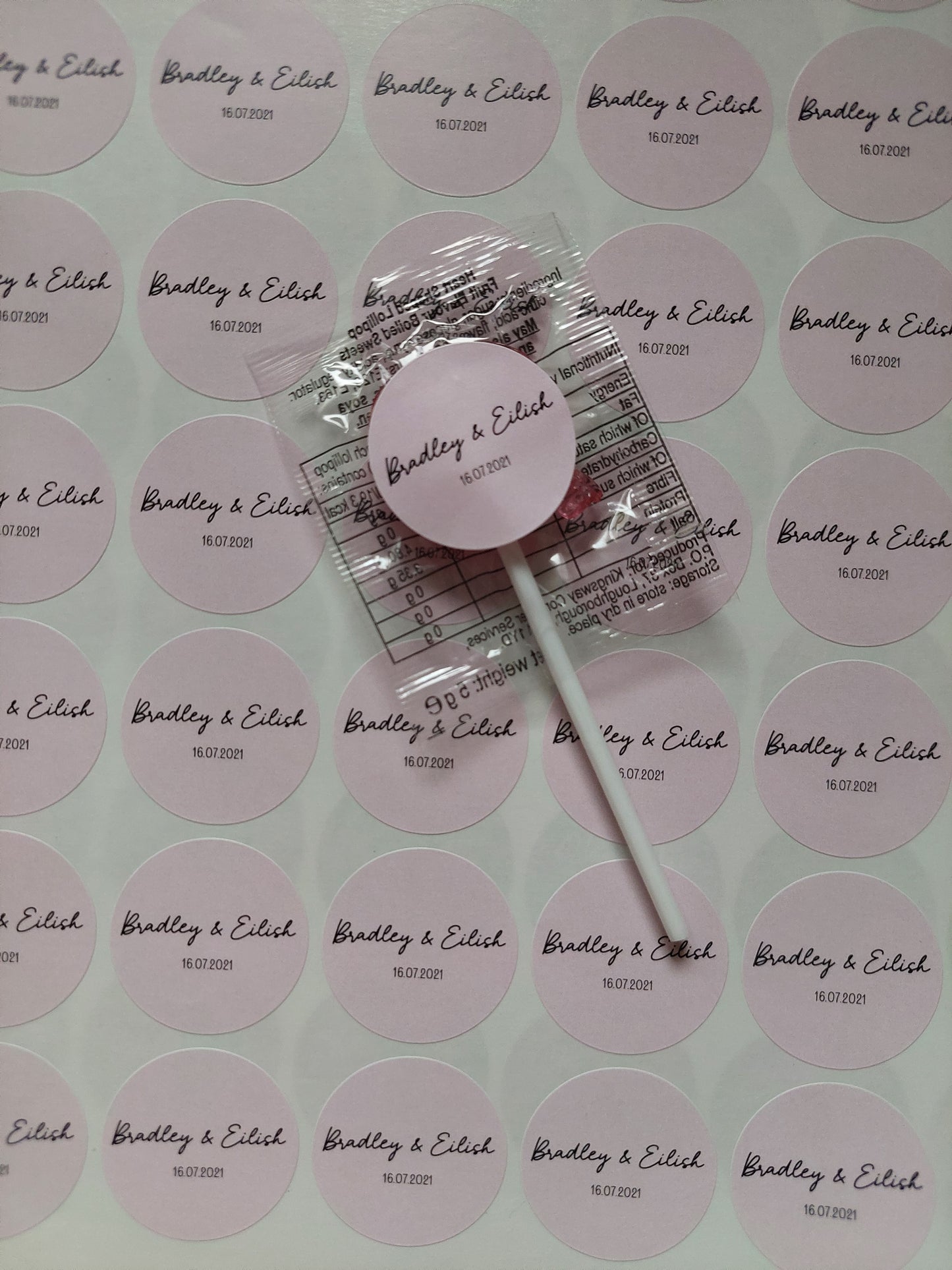 Pale Pink Party Stickers | Various Sizes | Personalised Baby Shower, Birthday, Christening, Hen Party, Engagement Stickers