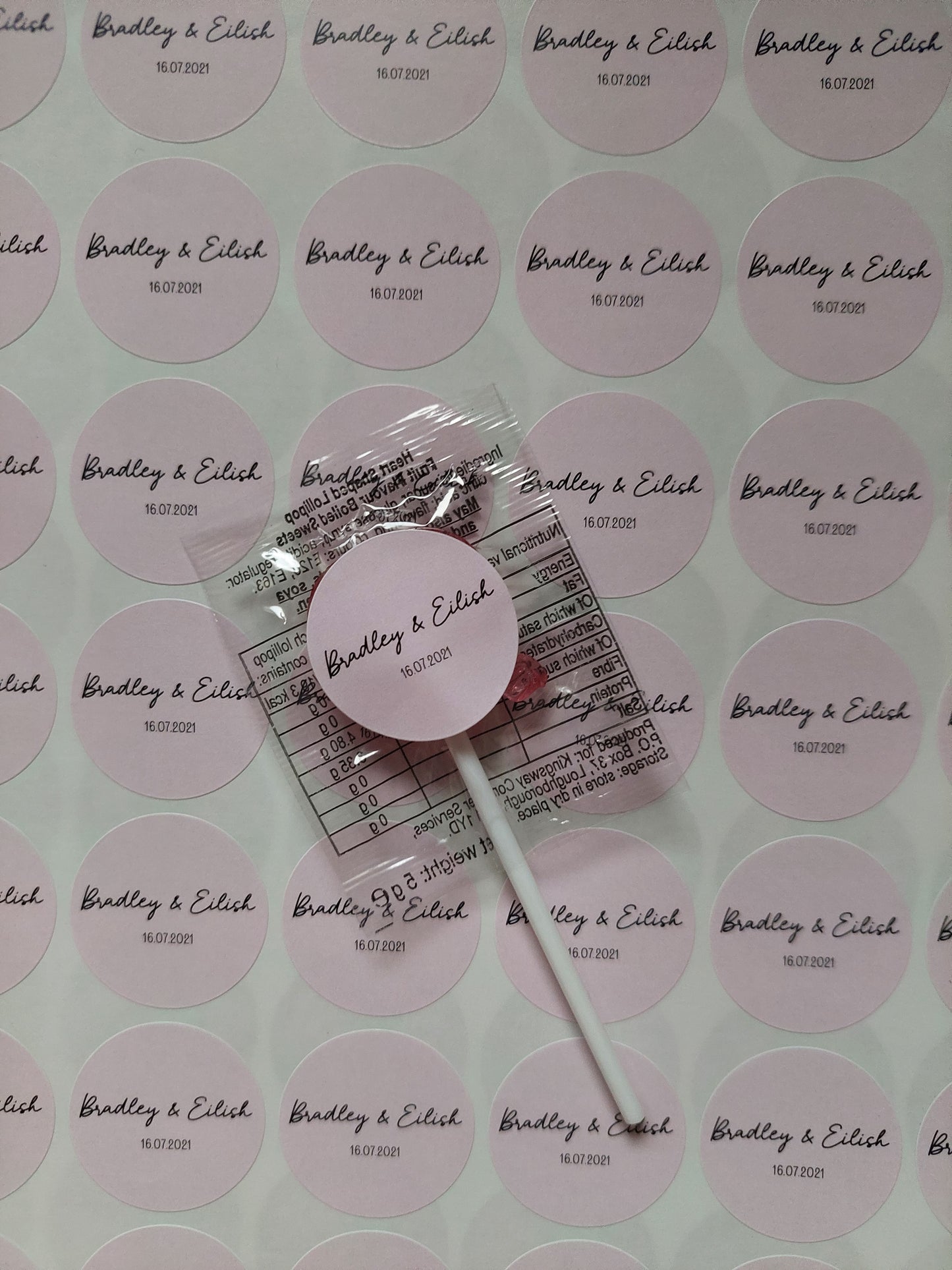 Pale Pink Party Stickers | Various Sizes | Personalised Baby Shower, Birthday, Christening, Hen Party, Engagement Stickers