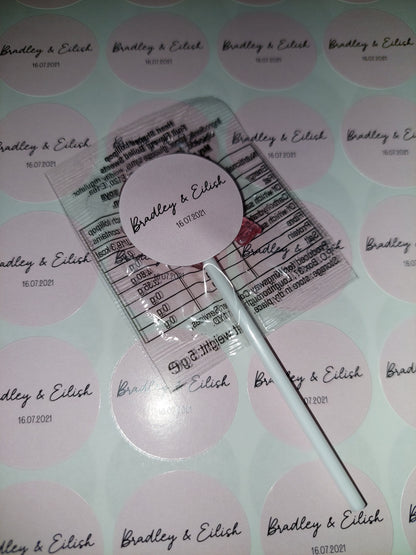 Pale Pink Party Stickers | Various Sizes | Personalised Baby Shower, Birthday, Christening, Hen Party, Engagement Stickers