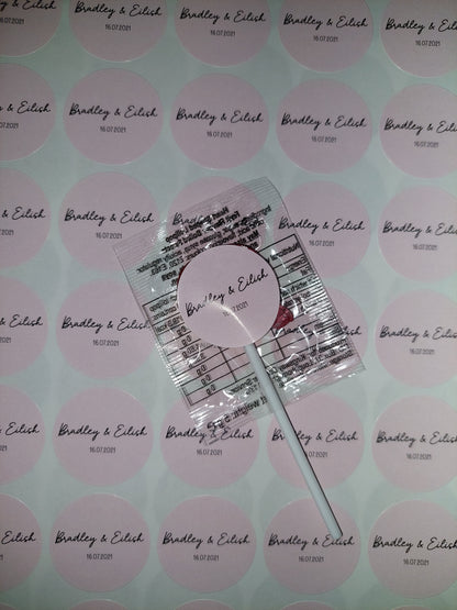 Pale Pink Party Stickers | Various Sizes | Personalised Baby Shower, Birthday, Christening, Hen Party, Engagement Stickers
