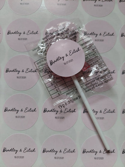Pale Pink Party Stickers | Various Sizes | Personalised Baby Shower, Birthday, Christening, Hen Party, Engagement Stickers