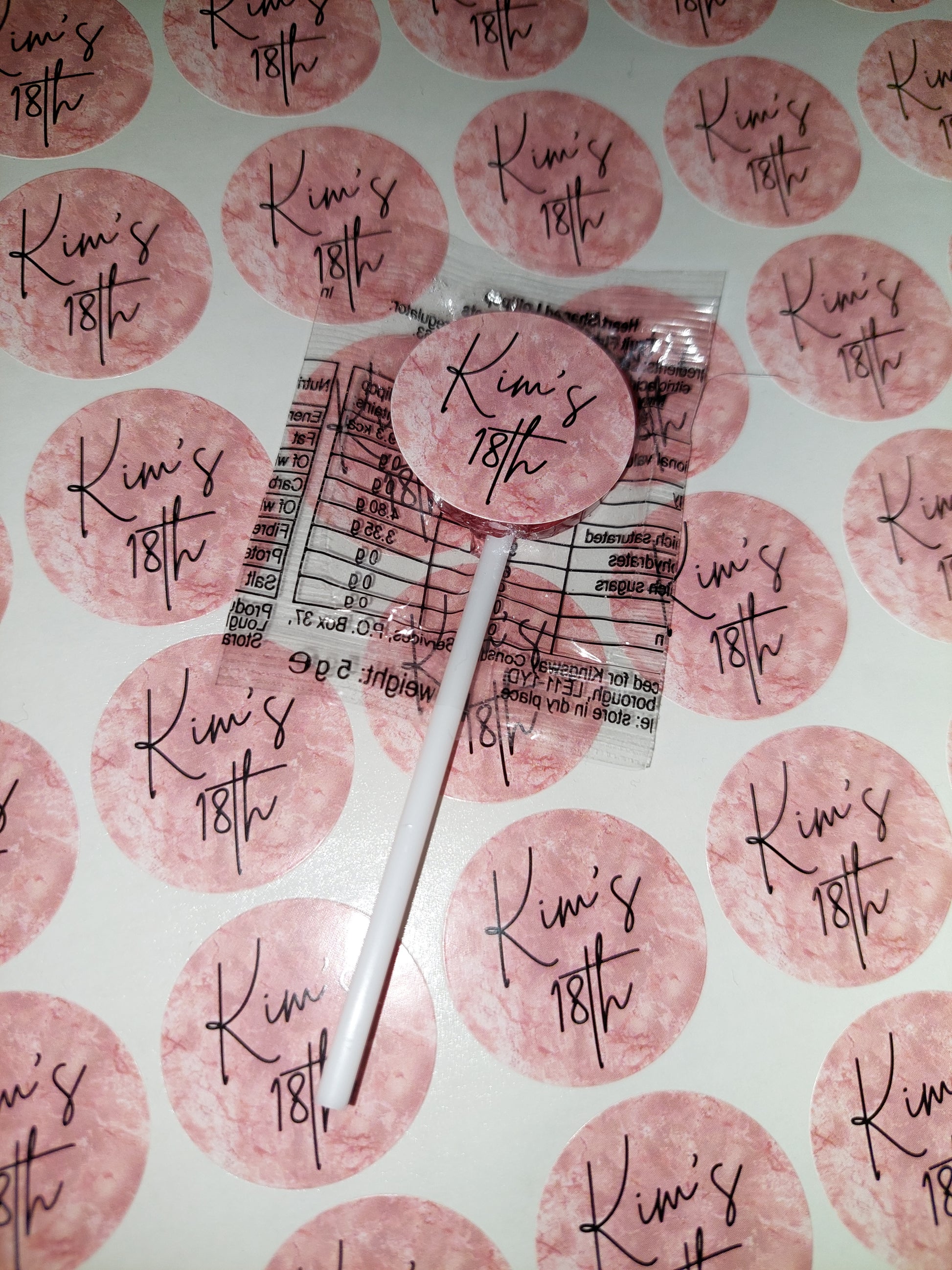 Blush Pink Birthday Stickers | Various Sizes | Birthday Party Supplies - Dinky Designs