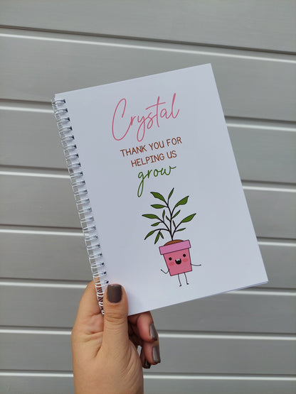 Teacher Notebook | Thank You For Helping Me Grow | Teacher Planner