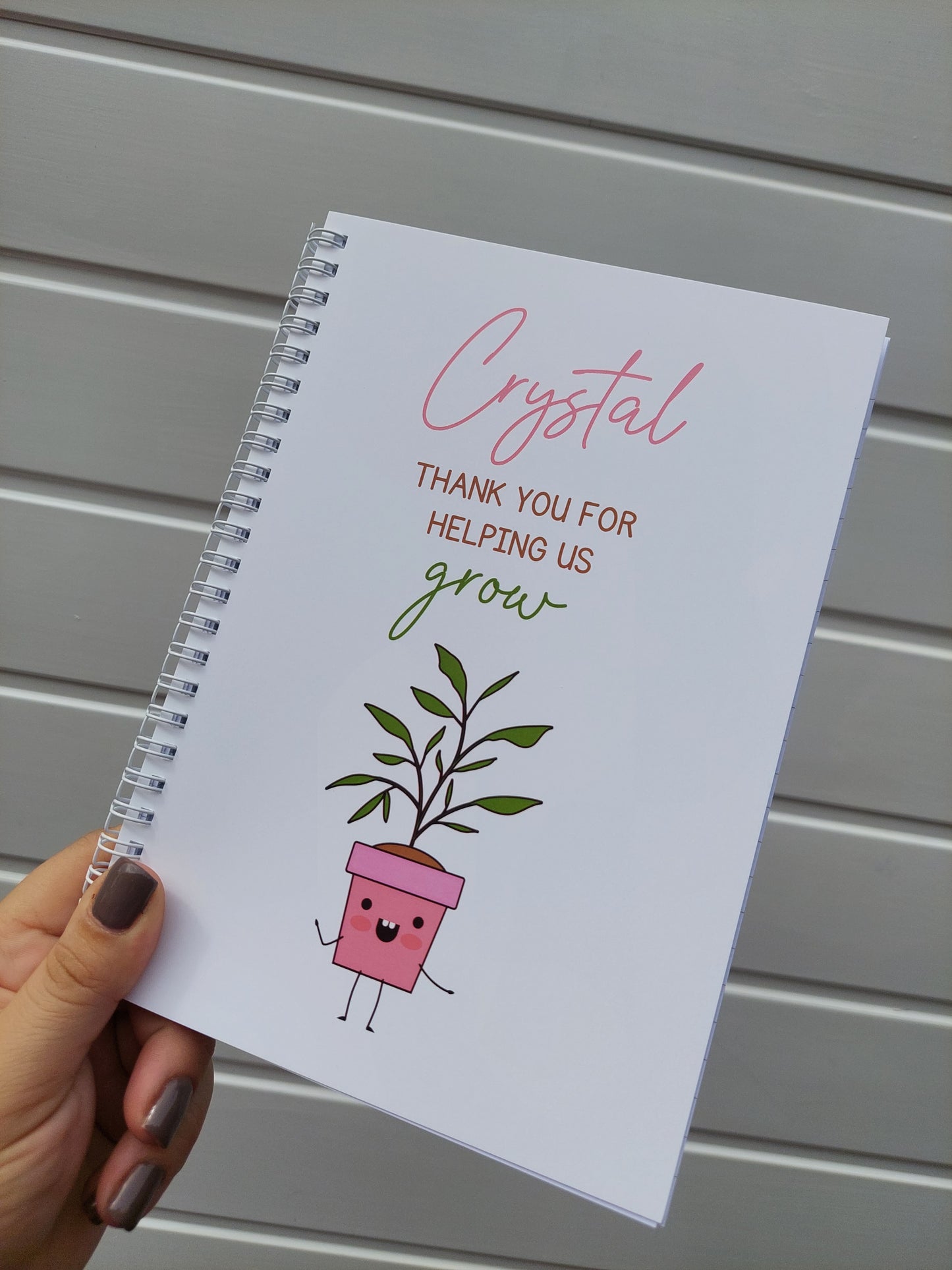 Teacher Notebook | Thank You For Helping Me Grow | Teacher Planner