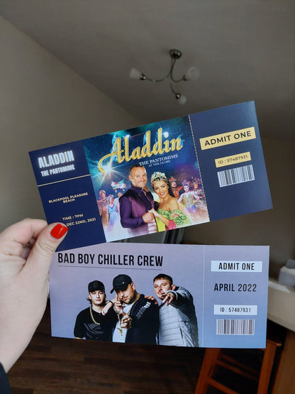 Custom Surprise Ticket Print | Personalised Ticket Voucher | Gift Idea | ANY DESIGN - Dinky Designs
