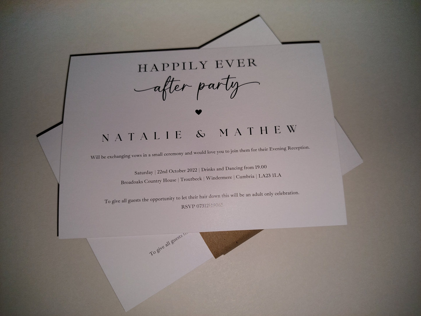 Wedding Invitations | A6 Invites | Happily Ever After Party Wedding Invitations | Wedding Party Invitations