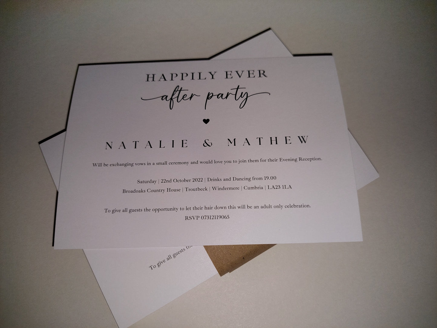 Wedding Invitations | A6 Invites | Happily Ever After Party Wedding Invitations | Wedding Party Invitations