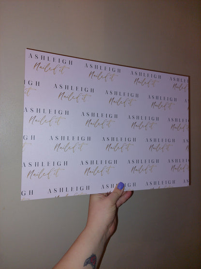 Salon Logo Board Sign | Salon Logo Board Backdrop | Nail Business Supplies