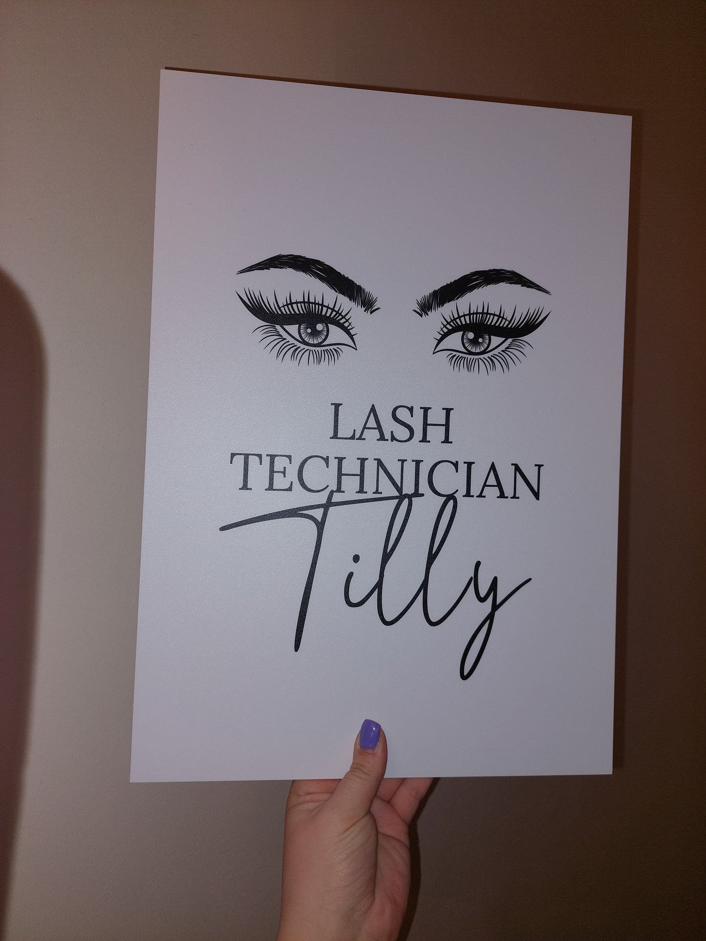 Lash Technician Board | A3 Lash Technician Tilly Salon Board Sign | SALE ITEM