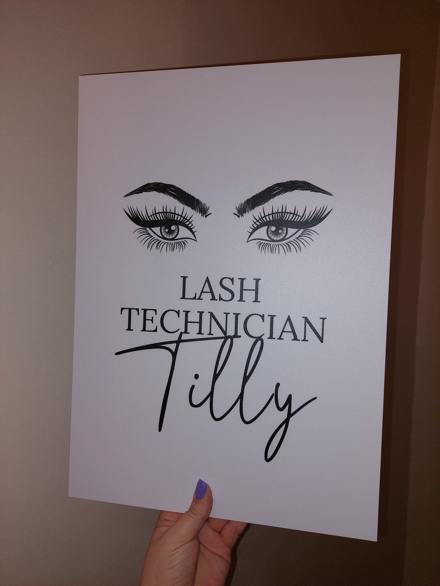 Lash Technician Board | A3 Lash Technician Tilly Salon Board Sign | SALE ITEM