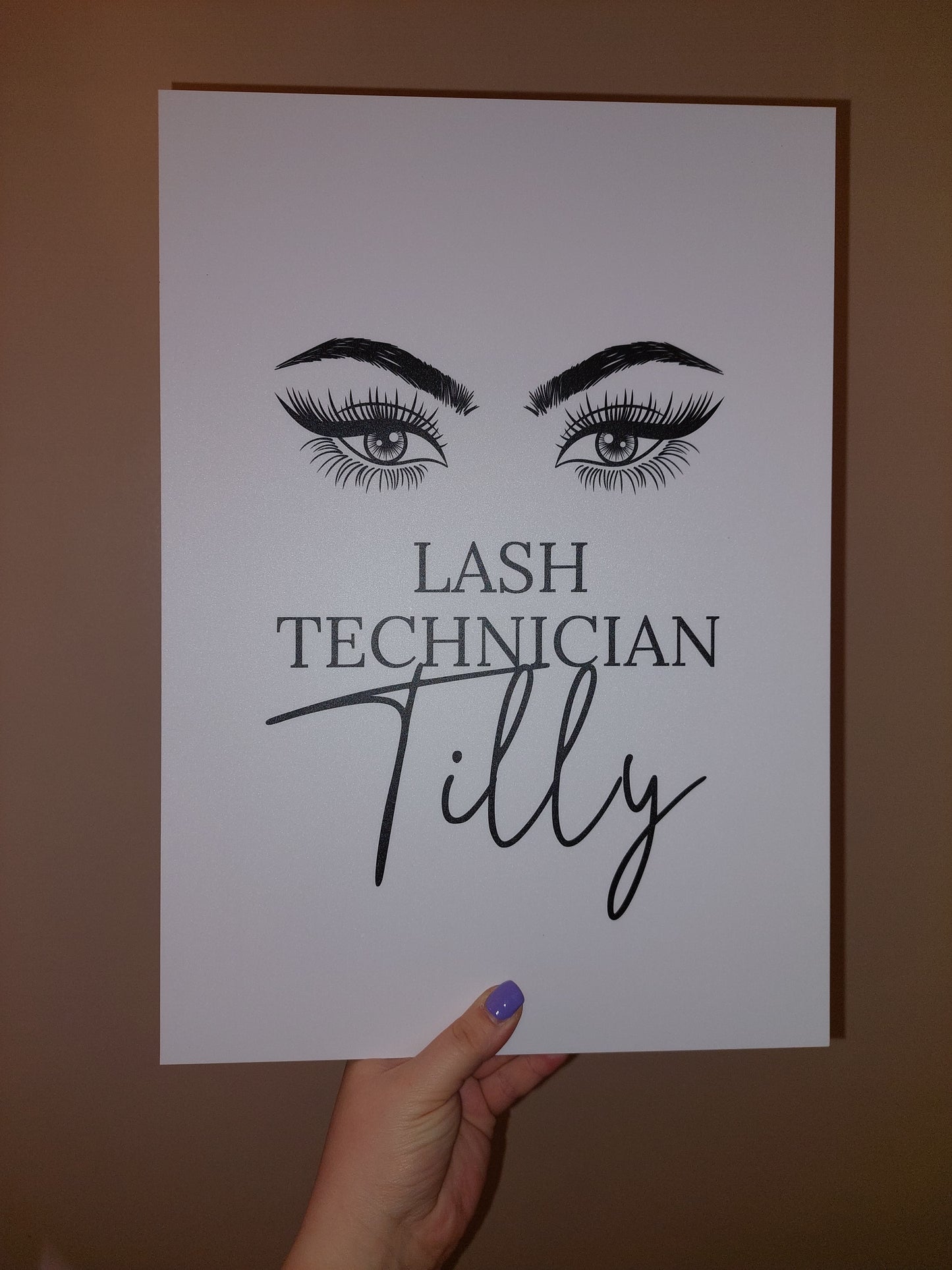 Lash Technician Board | A3 Lash Technician Tilly Salon Board Sign | SALE ITEM