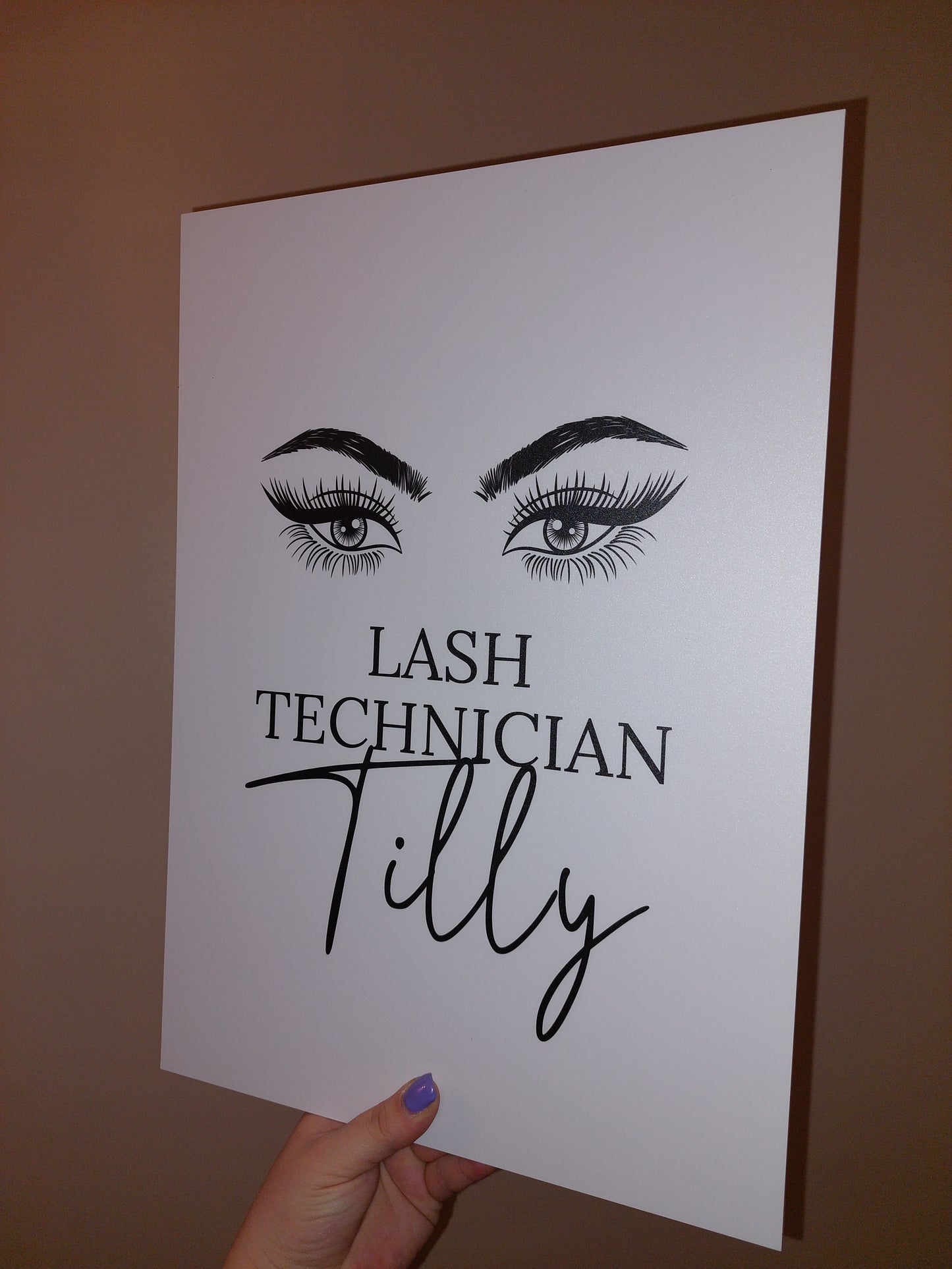 Lash Technician Board | A3 Lash Technician Tilly Salon Board Sign | SALE ITEM