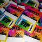 A7 Rainbow Lanyard Cards | Festival Cards | Party Idea Cards