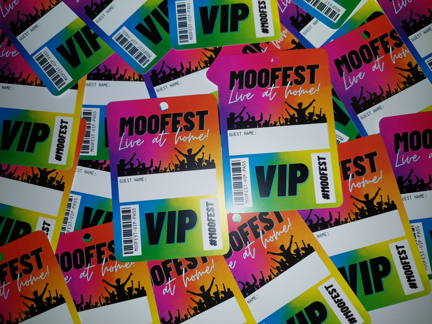 A7 Rainbow Lanyard Cards | Festival Cards | Party Idea Cards