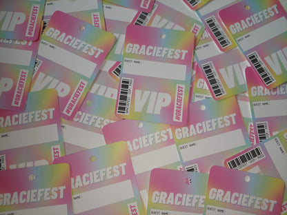 A7 Pastel Rainbow Lanyard Cards | Festival Cards | Party Idea Cards