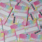 A7 Pastel Rainbow Lanyard Cards | Festival Cards | Party Idea Cards