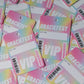 A7 Pastel Rainbow Lanyard Cards | Festival Cards | Party Idea Cards