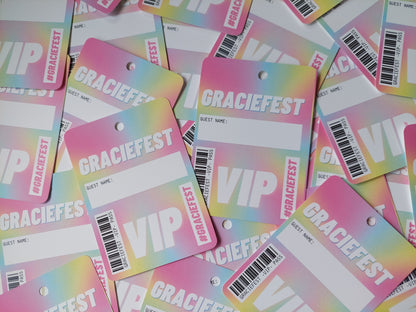 A7 Pastel Rainbow Lanyard Cards | Festival Cards | Party Idea Cards