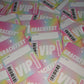 A7 Pastel Rainbow Lanyard Cards | Festival Cards | Party Idea Cards