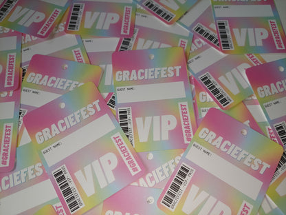 A7 Pastel Rainbow Lanyard Cards | Festival Cards | Party Idea Cards