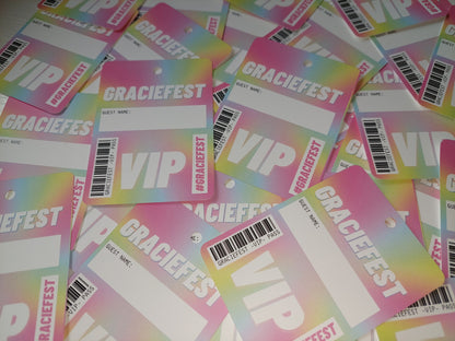 A7 Pastel Rainbow Lanyard Cards | Festival Cards | Party Idea Cards