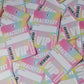 A7 Pastel Rainbow Lanyard Cards | Festival Cards | Party Idea Cards