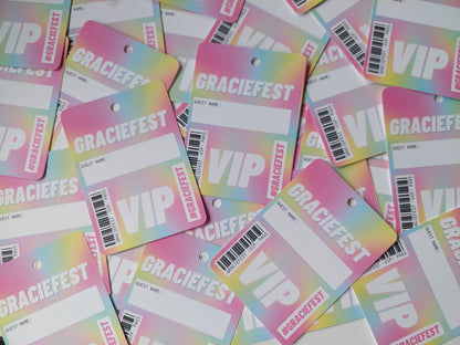 A7 Pastel Rainbow Lanyard Cards | Festival Cards | Party Idea Cards
