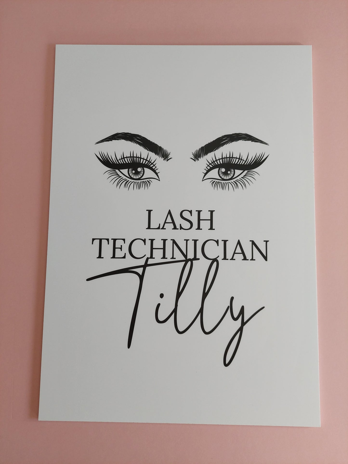 Lash Technician Board | A3 Lash Technician Tilly Salon Board Sign | SALE ITEM