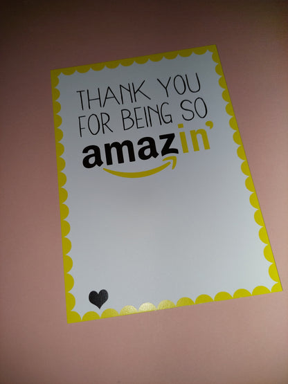 Gift Card Print | A6 Gift Card Amazon Backing Print | SALE ITEM